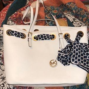 Large White Michael Kors Purse